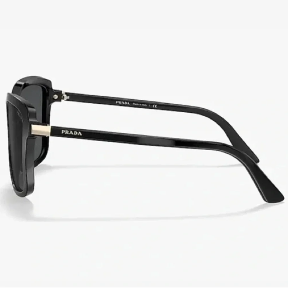 Prada Heritage Oversized Sunglasses (SPR 10V-F 1AB-5S0) in Black - Picture 9 of 16